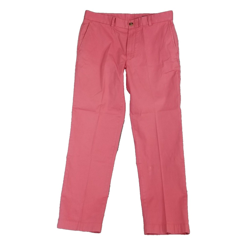 Vineyard Vines khaki Chino pants men's 34x30 pink lightweight Flex stretch flaw